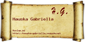 Hauska Gabriella névjegykártya